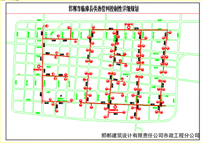 邯郸市某县城综合管网控制性详细规划设计cad施工图_图1