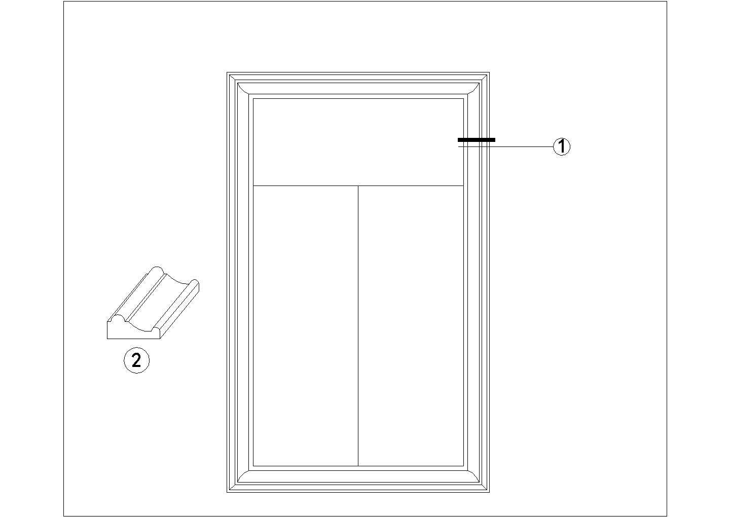 壁神构件窗套中的四方窗套总建筑设计CAD详图