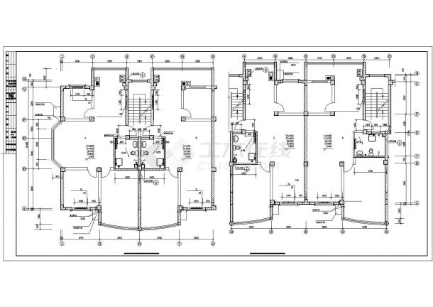 上海市某现代化小区4900平米8层框架结构住宅楼全套建筑设计CAD图纸-图一