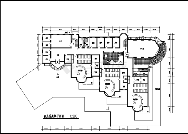 蘇州某幼兒園3層教學樓建築設計施工cad圖紙