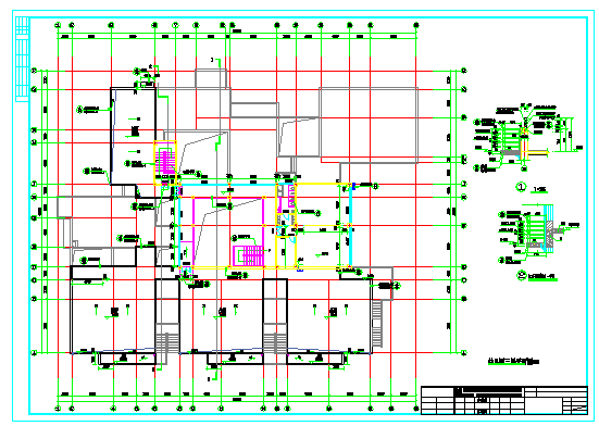 成都三层幼儿园框架结构cad设计施工图_图1