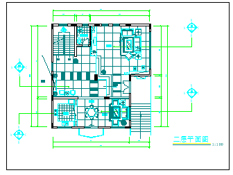 四层别墅豪华装修设计CAD施工图-图二