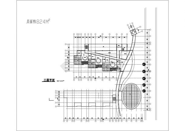3层4866平米幼儿园建筑设计CAD方案图-图二