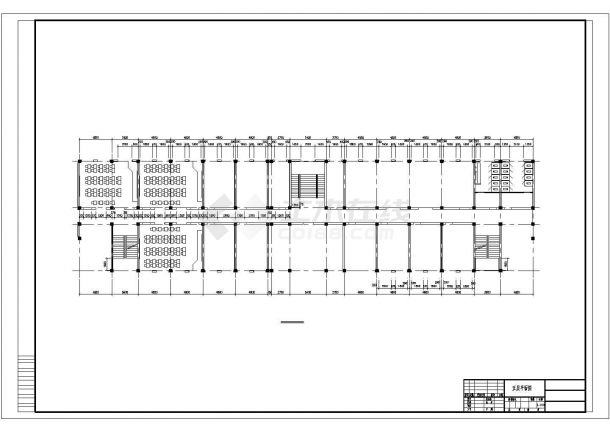 某建筑面积5627.7平米五层框架结构中学教学楼毕业设计cad建筑方案图（含设计说明，含计算书）-图一
