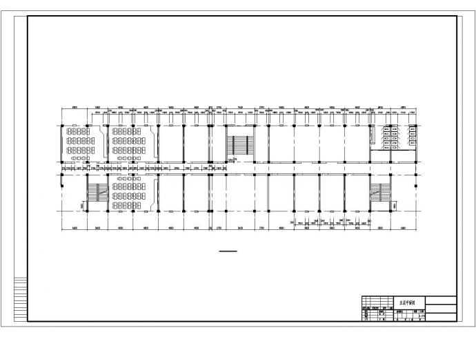 某建筑面积5627.7平米五层框架结构中学教学楼毕业设计cad建筑方案图（含设计说明，含计算书）_图1
