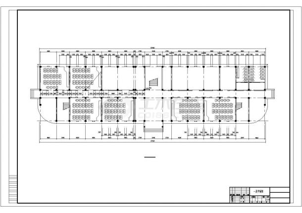 某建筑面积5627.7平米五层框架结构中学教学楼毕业设计cad建筑方案图（含设计说明，含计算书）-图二