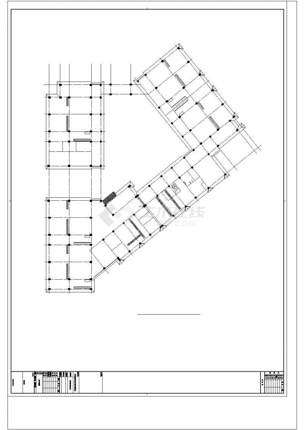 杭州某三层幼儿园建筑与结构设计施工cad图纸-图二