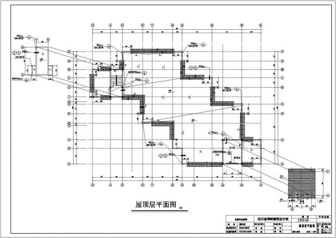 江苏省某城市三层幼儿园建筑施工cad图纸_图1