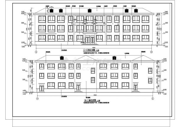 【吉林省】某地三层幼儿园建筑设计施工图（含设计说明）-图二