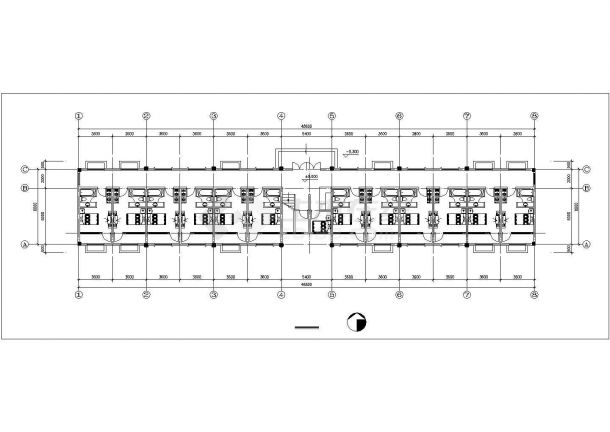 乌鲁木齐市某1160平米3层框架结构商务假日酒店平立面设计CAD图纸-图一