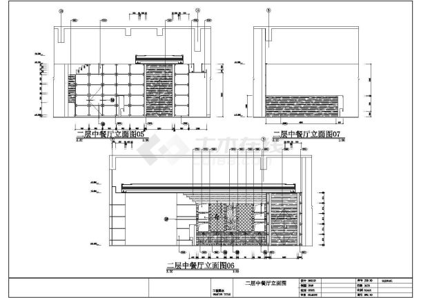 某1000平米中餐厅CAD室内设计装饰竣工图（含施工说明和效果图）-图二