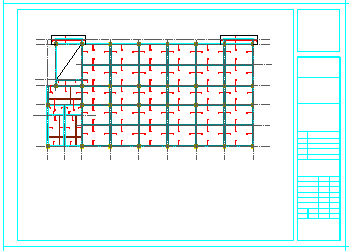民族中学综合楼混合结构cad设计施工图-图二