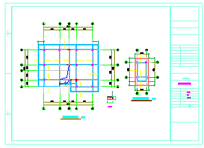 某厂房办公楼混凝土结构cad设计施工图-图二