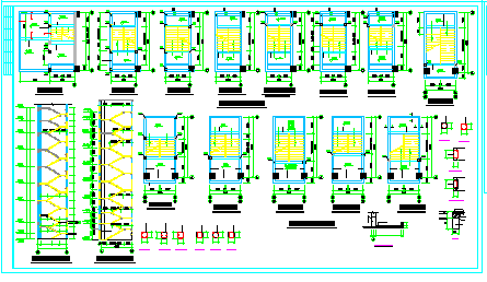 七层框架结构办公楼cad设计施工图纸_图1