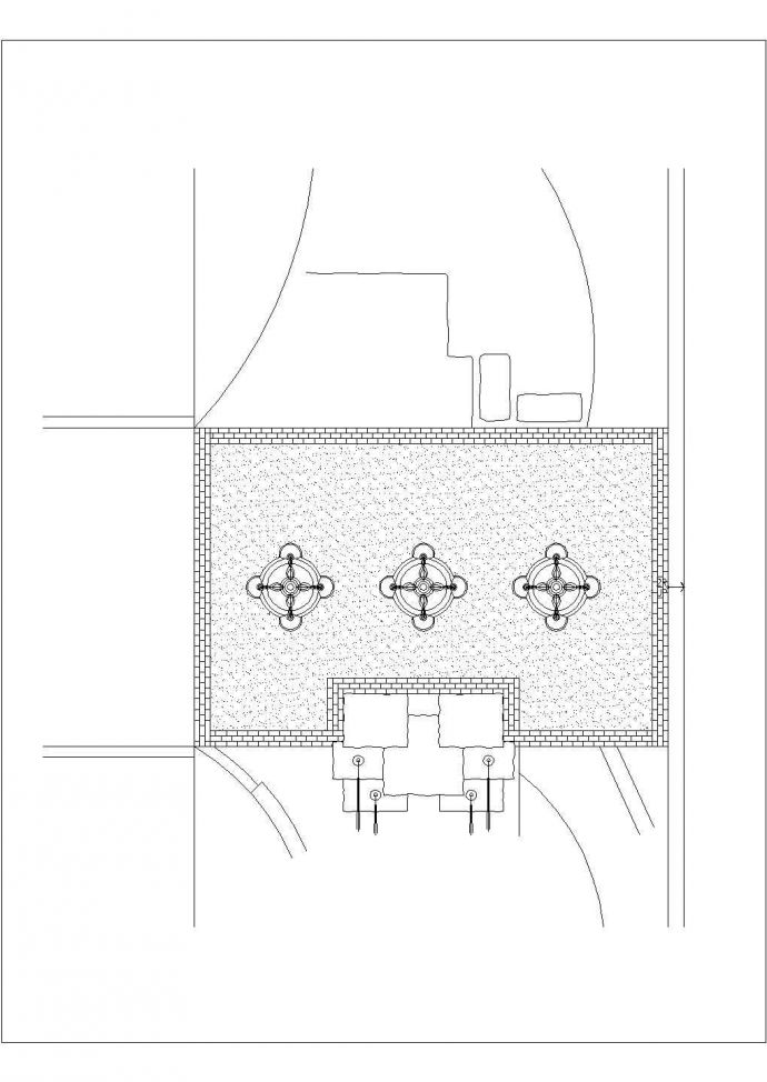 某城市休闲广场内方形特色喷泉设计cad施工详图_图1