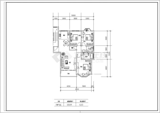典型建筑面积100至180平方米的户型住宅设计cad建筑平面方案图（含41种方案设计）-图一
