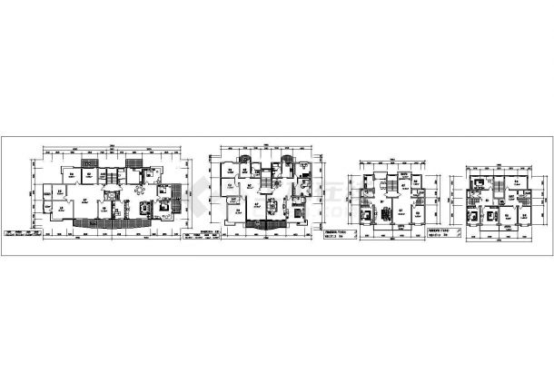 典型建筑面积80至250平米住宅户型方案设计cad图集【含普通户型、复式户型、特殊户型】-图二