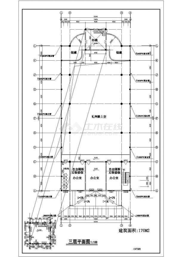 【苏州】某地郊区小型基督教堂全套建筑施工图-图二