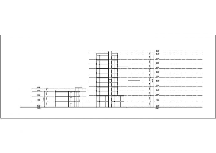 8100平米11层框剪结构商务中心平立面设计CAD图纸_图1