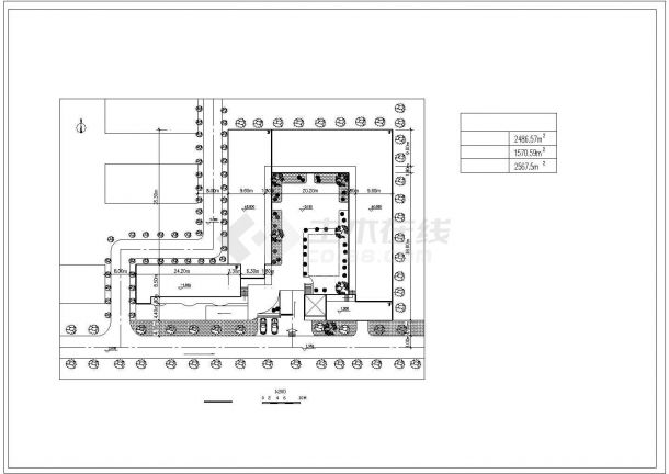 2层2567.5平米幼儿园建筑设计CAD方案图-图一