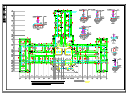 中医院框架结构门诊楼cad设计施工图纸-图一