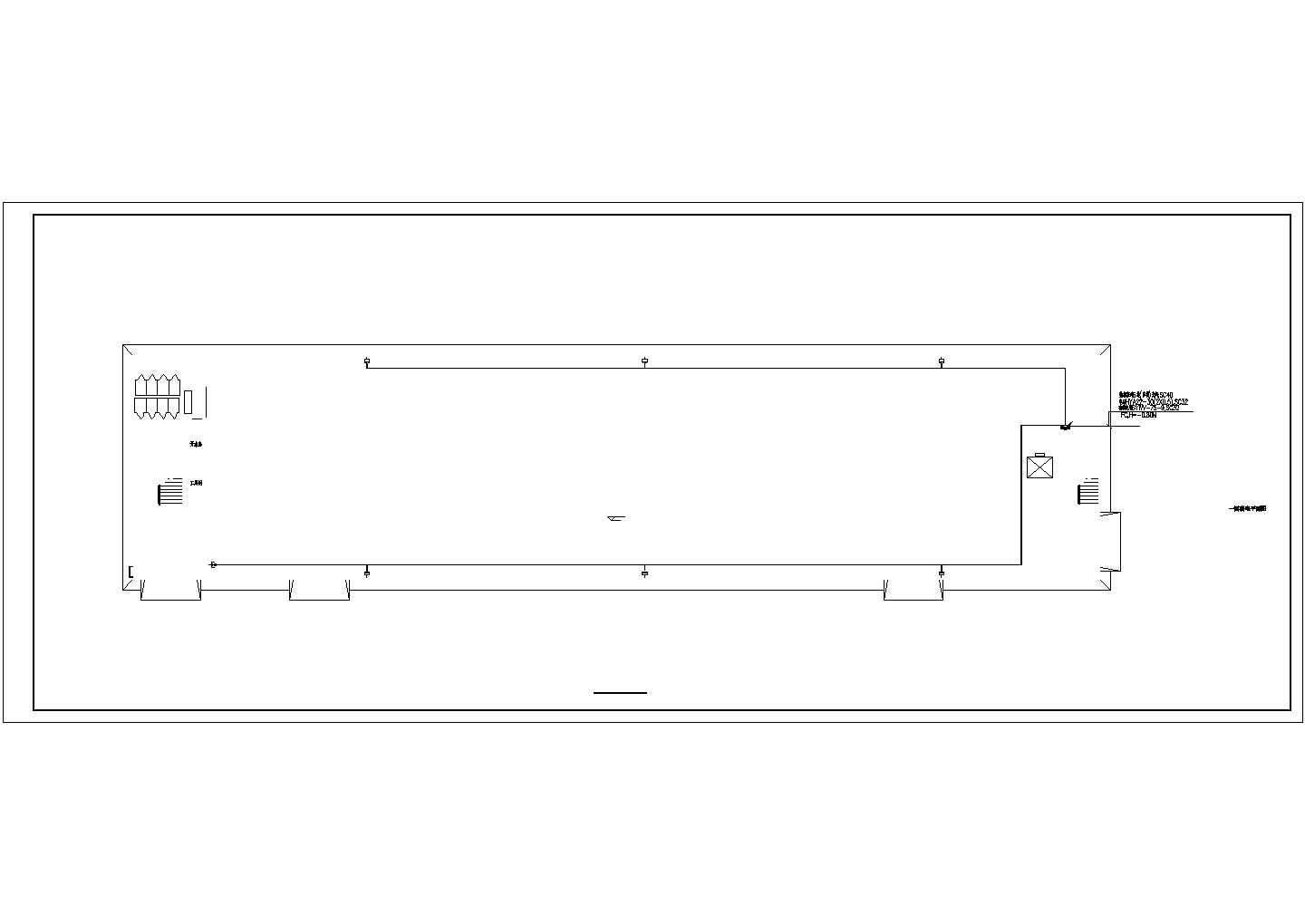某厂房照明及防雷接地系统平面设计cad施工图