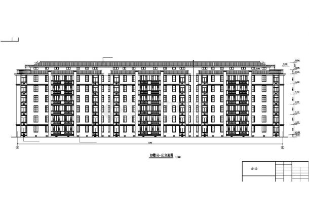 某小区7600平米7层框架结构住宅楼建筑设计CAD图纸（含阁楼层）-图二