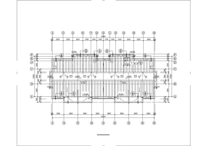3100平米7层砖混结构住宅楼平立剖面设计CAD图纸（含架空层）_图1