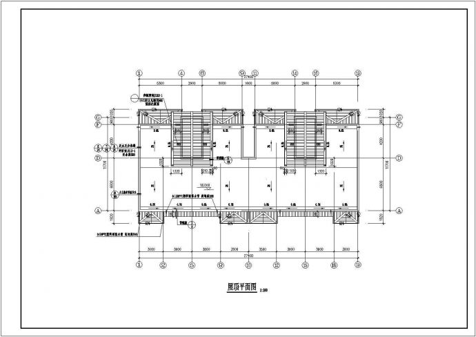 宜春市某居住区2100平米6层砖混结构住宅楼建筑设计CAD图纸_图1