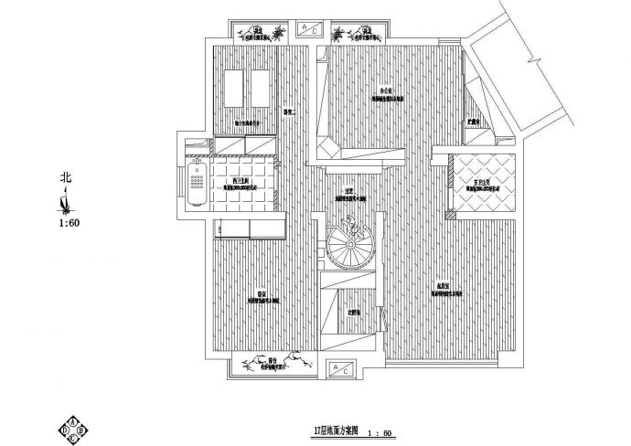 跃层套房户型公寓楼全套室内装饰施工设计cad图纸_图1