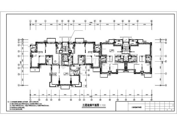 -1+11层住宅楼给排水施工图（长49.98米 宽18.98米）-图二