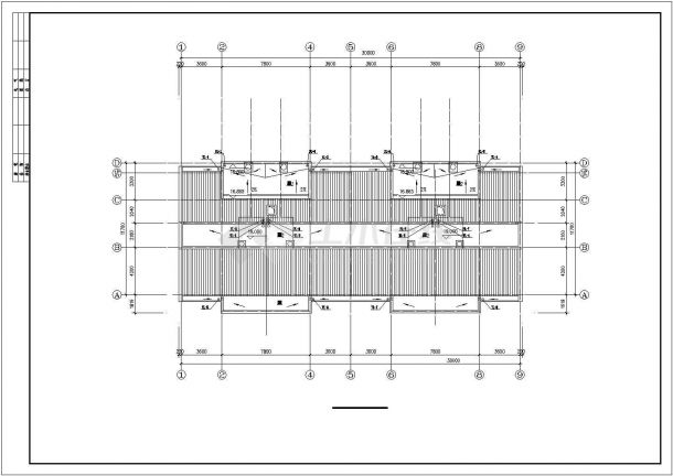 6层1梯2户2单元住宅楼给排水施工图（长30米 宽11.7米 ）-图二