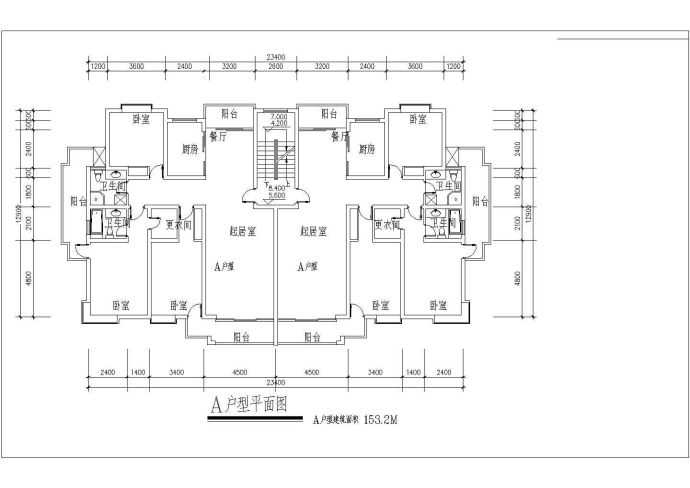 东江家园303室装修设计6种方案-大于140平米的户型CAD图纸_图1