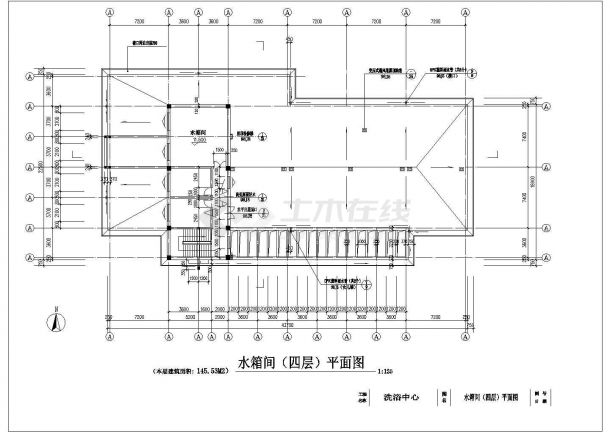 会所高档洗浴中心建筑设计施工图-图二
