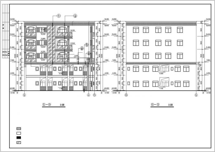 杭州市某社区1750平米五层框架结构民居住宅楼全套建筑设计CAD图纸_图1