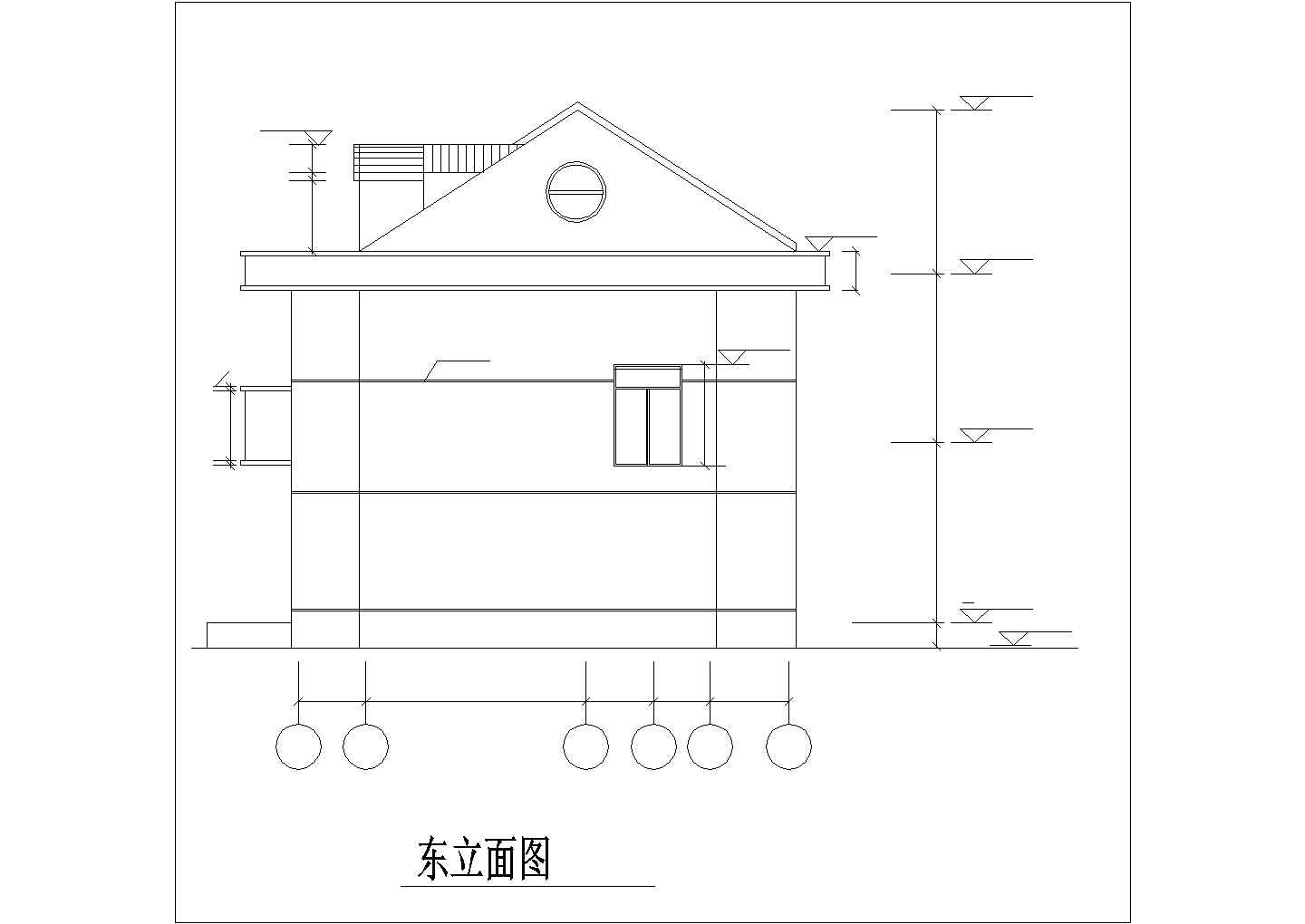 370平米2层砖混结构双拼民居楼建筑设计CAD图纸（含结构图）