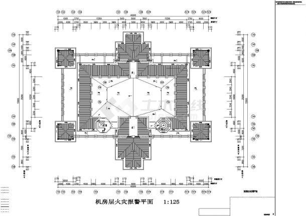 天津市某2层框架结构商务会所火灾报警系统设计CAD图纸（含机房层）-图一