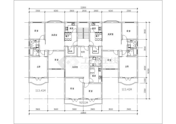 中南置地设计部设计松原市某住宅装修CAD图纸-图二