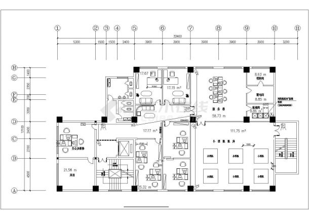 上海某小区配电机房全套设计CAD图纸(配电/暖通/消防/网络/监控报警/门禁)-图二