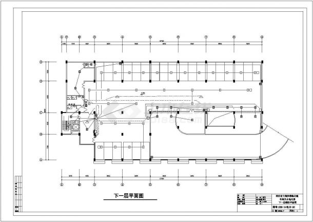 三亚市某大型商场地下4层车库水电和消防电气系统设计CAD图纸-图二