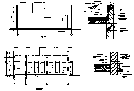 公共厕所设计_某一层砖混结构广场公共厕所建筑结构施工cad图纸_图1