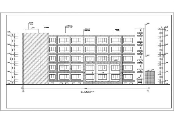 中学5层教学楼及实验楼建筑设计施工图-图一