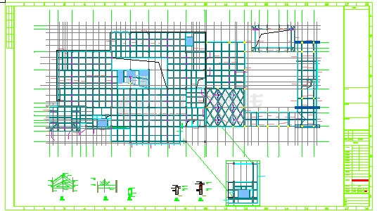 [重庆]五层框架结构博物馆结构cad设计施工图-图二