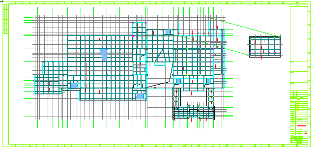 [重庆]五层框架结构博物馆结构cad设计施工图