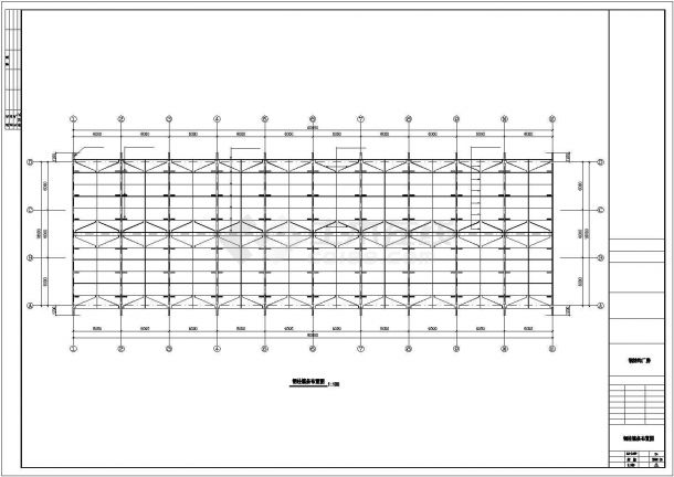 广州某大型电子器材厂单层钢结构车间建筑设计CAD图纸（2套方案）-图二