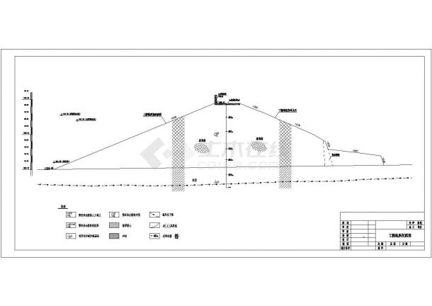 [四川]某地病险水库加固工程全套施工设计cad图(含水库枢纽现状平面图)-图一