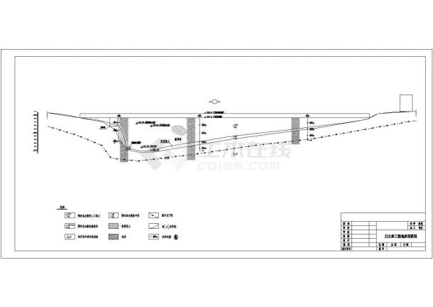 [四川]某地病险水库加固工程全套施工设计cad图(含水库枢纽现状平面图)-图二