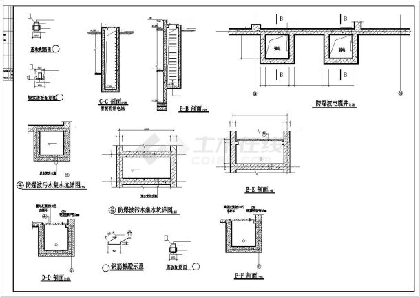 常州市某大学商场1900平米地下停车库平面设计CAD图纸-图一