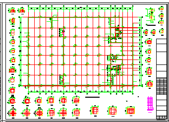 11层框架商务大厦结构cad设计施工图