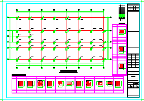 12层框架结构中学图书行政楼结构cad设计施工图-图二